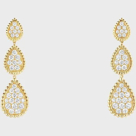 Boucheron Yellow Gold Serpent Bohème Pendant Earrings