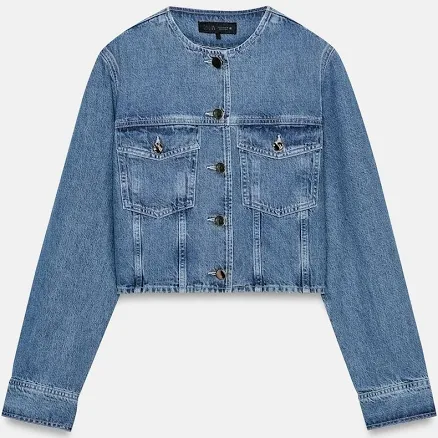 Zara Z1975 Round Neck Short Jacket