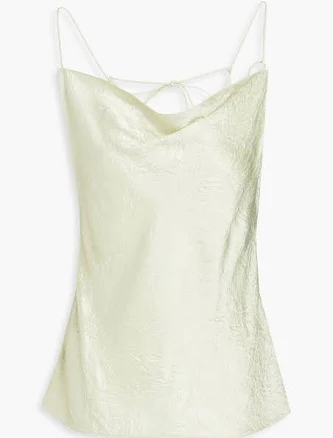 Roksanda Nixie Draped Crinkled-Satin Camisole