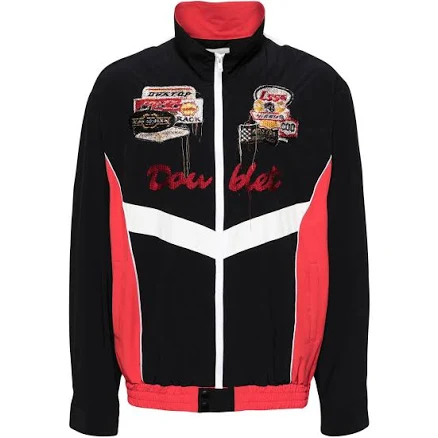 Doublet - panelled track jacket - men - Nylon/Polyester/Polyester - L - Black