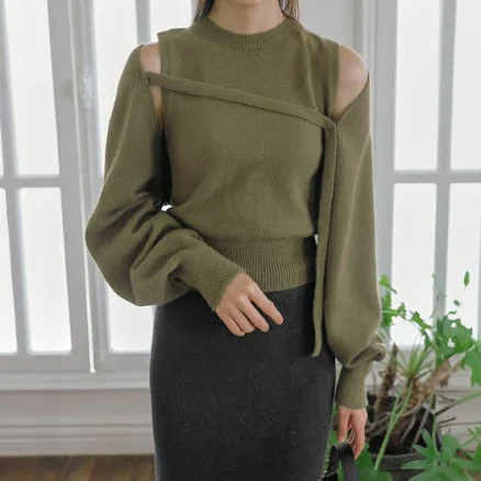 Sailor Sleeveless Knit Bolero Set