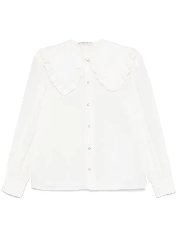 Peter Pan-collar Silk Blouse
