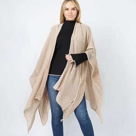 Textured Knit Cape