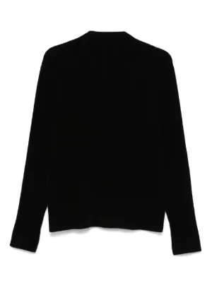 Intarsia Knit Wool Cardigan