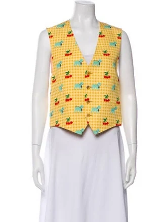 Gucci HA HA HA 2022 Wool Vest in Yellow, Women's M