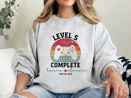 Personalized Gamer 5th Anniversary Sweatshirt