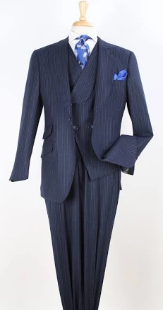 Apollo King Men's Wool 3 Piece Suit