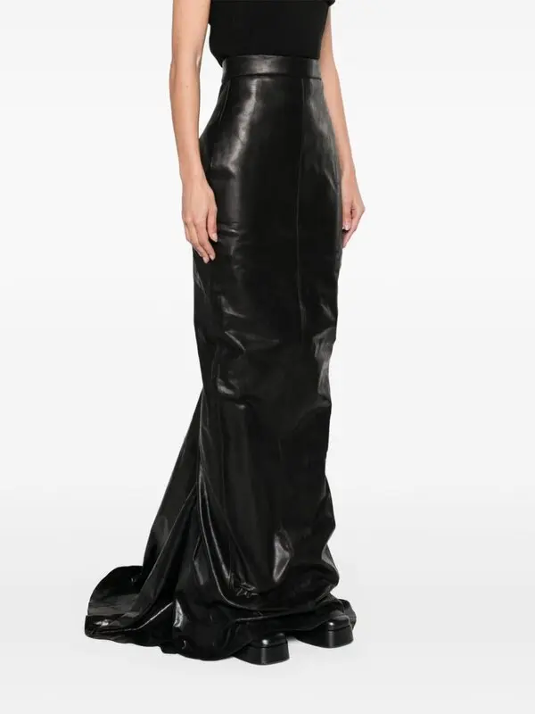Dirt Pillar Maxi Leather Skirt