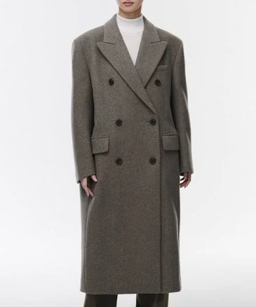 MUSINSA Women's Oversized Wool Blend Double Coat