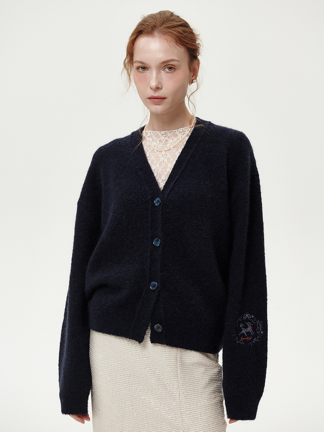 Mohair Wool Knit Cardigan