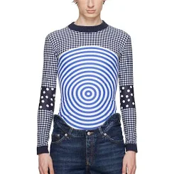 Jean Paul Gaultier Vichy & Target Jersey TopJean Paul Gaultier Vichy & Target Jersey Top