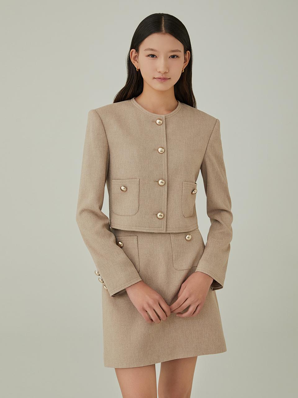 NO. 27 JACKET - BEIGE BROWN