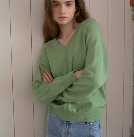 vocavaca Basic V-neck Raglan Knit Pullover vc2412po102m