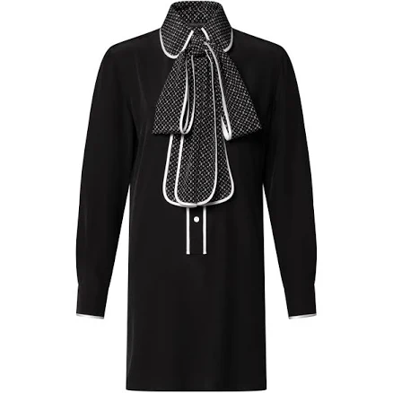 Louis Vuitton Monogram Collar Long-sleeved Dress