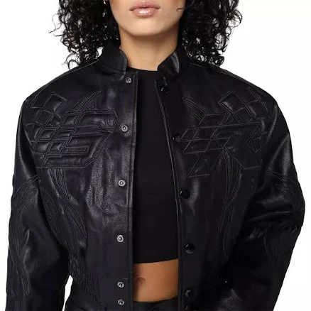 Smoke Rise Women's Cropped PU Jacket