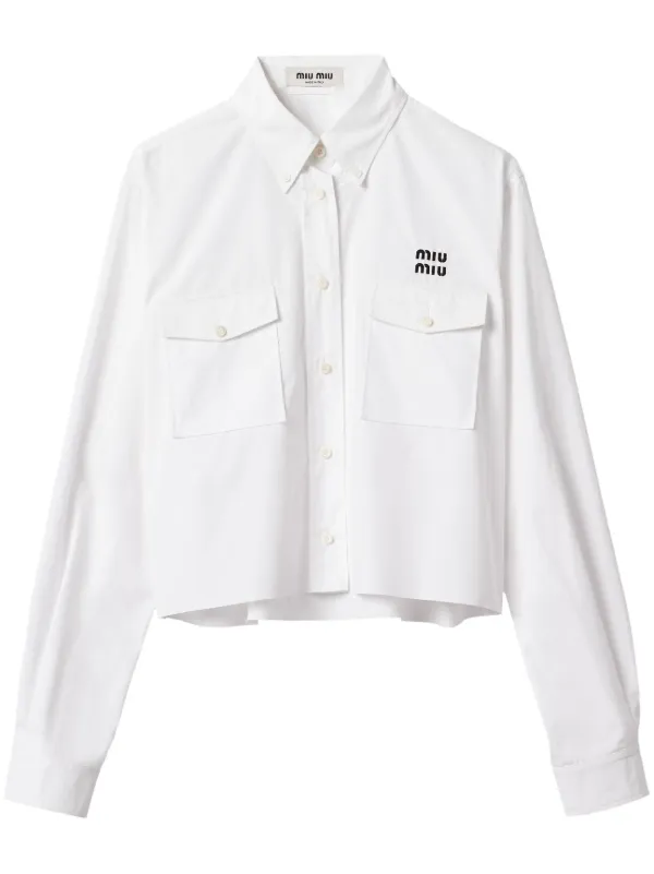 Cropped Poplin Shirt