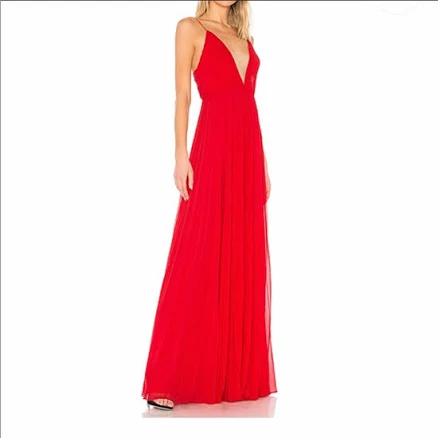 Jill Stuart Pleated Illusion Formal Dress Women's