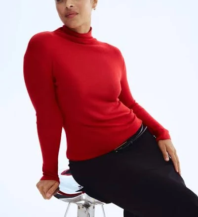H&M Women's Fine-knit Turtleneck Top