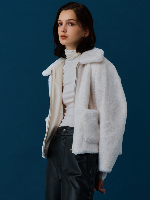 Vegan Fur Crop Jacket