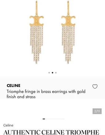 Celine Women's Triomphe Fringe Earrings