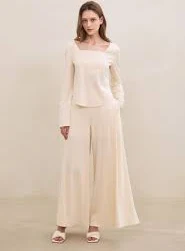 Julia Pants (Cream) - GRACE U