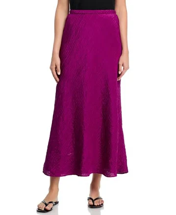 Eileen Fisher Women's Textured Silk Jacquard Bias Skirt
