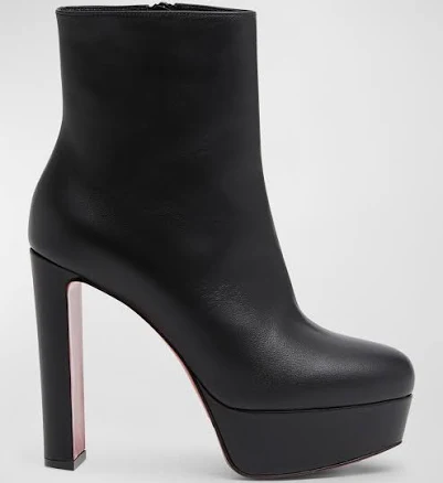 CHRISTIAN LOUBOUTIN Women's Loo Leather Platform Ankle Boots