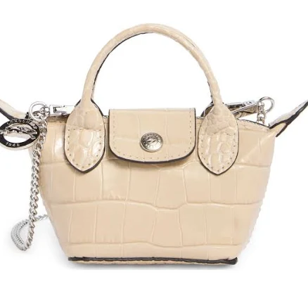 Longchamp Women's Nano Croc Embossed Leather Crossbody Bag
