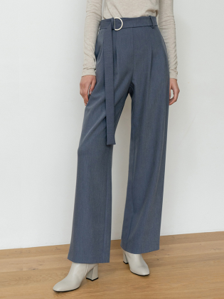 Straight Wide Slacks Trousers