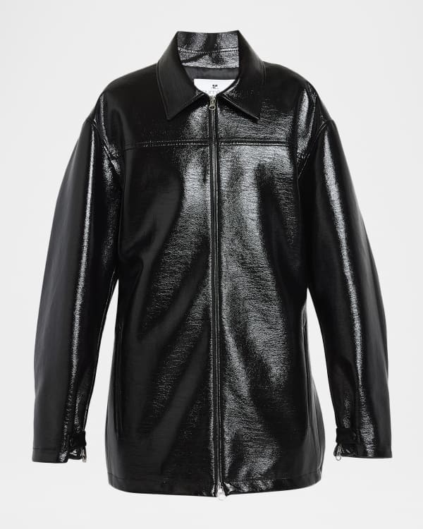 Iconic Vinyl Biker Jacket