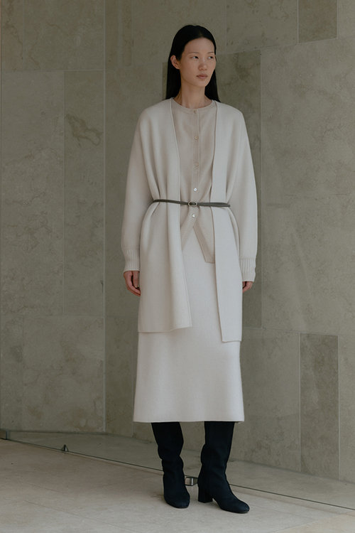 Belted Cashmere Long Cardigan