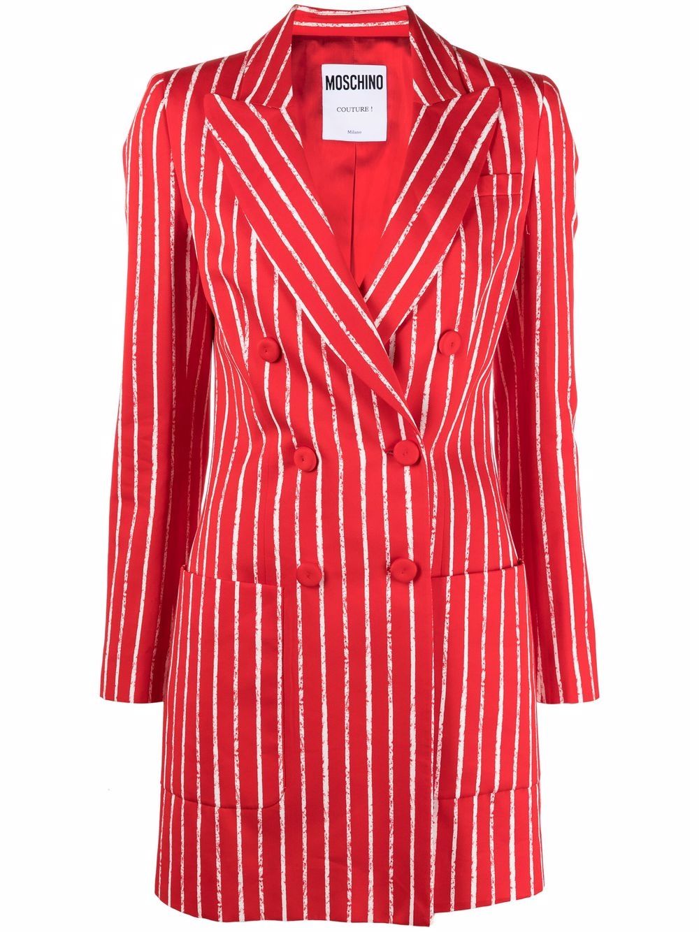 Pinstripes Twill Blazer Dress