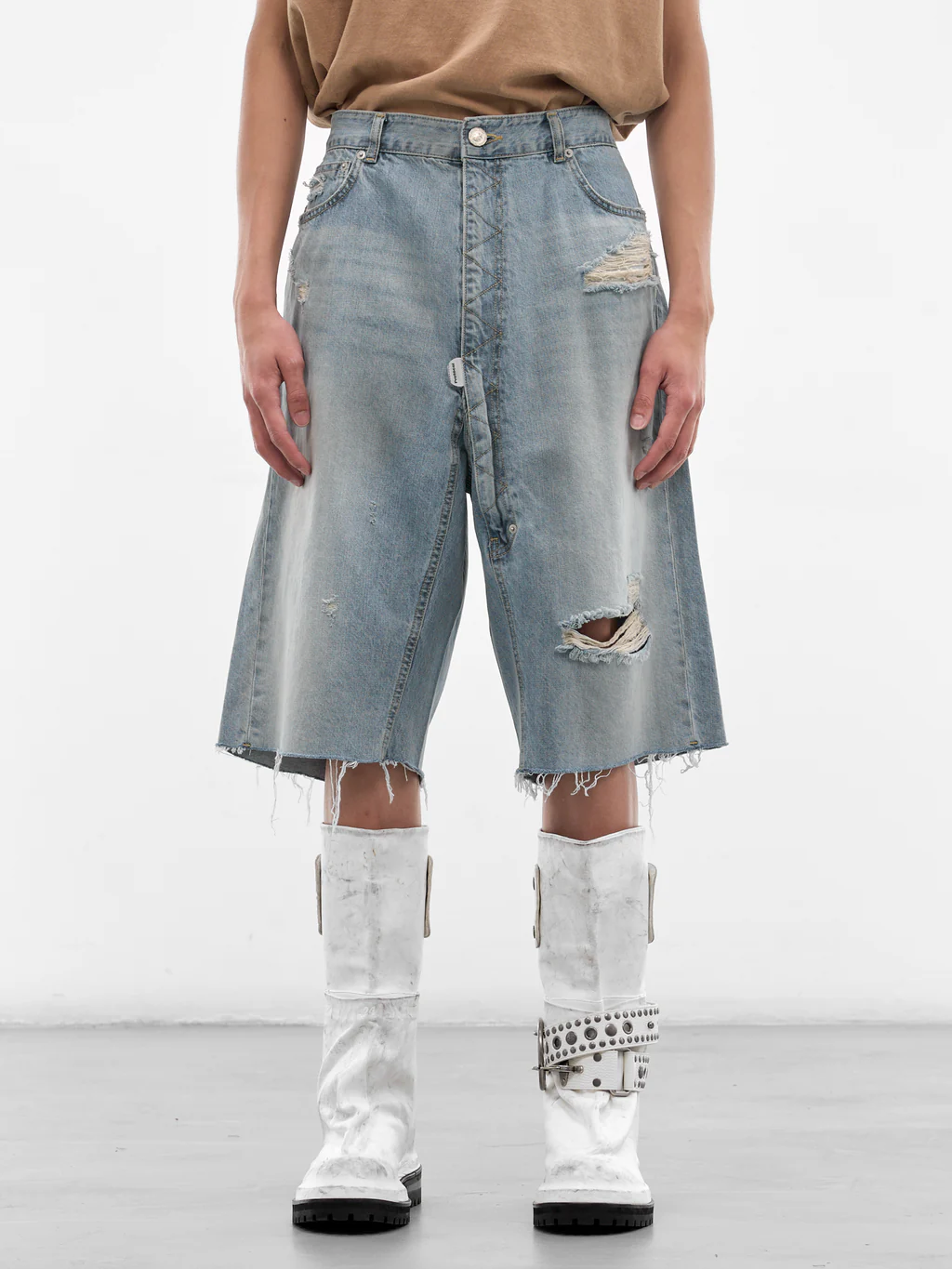 Moto Cut Denim Shorts