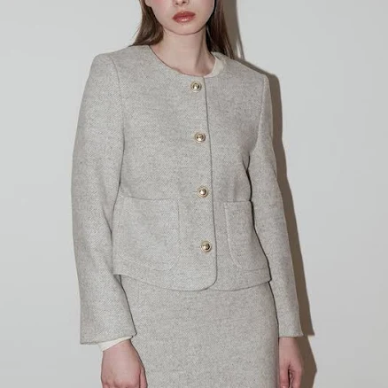 VEM.VER Marie Wool Jacket - Gray by W Concept