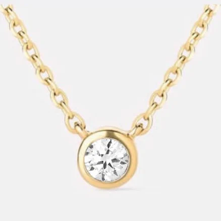 14K Gold April Birthstone Necklace