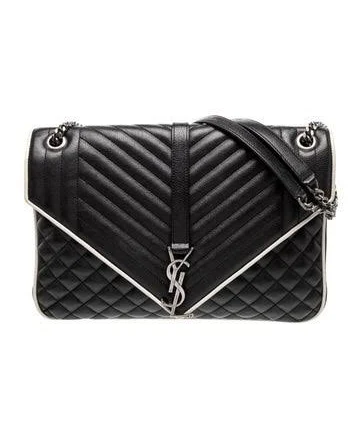 Saint Laurent Women's Large Monogram Tri-Quilted Leather Shoulder Bag