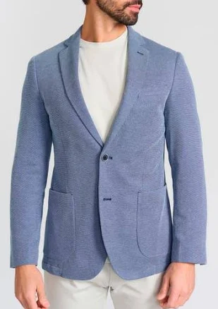 SAVILE ROW CO Slim Knit Blazer
