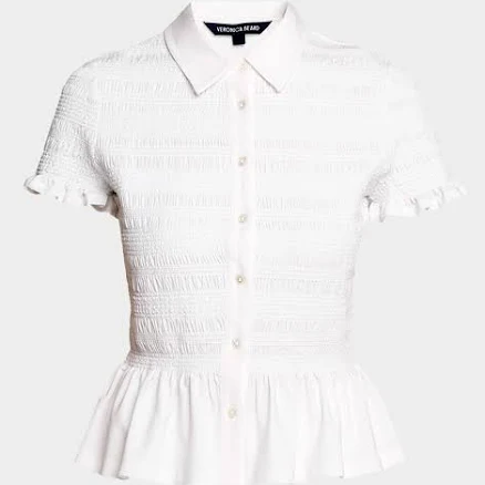 Veronica Beard Women's Ellisandra Smocked Top