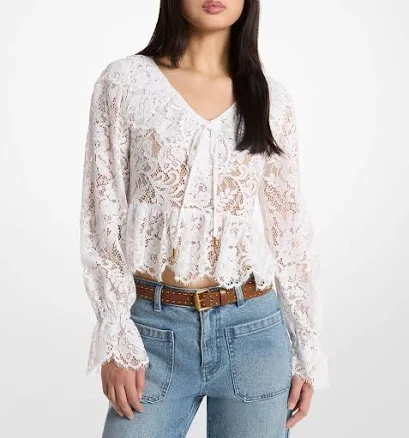 Michael Kors Corded Floral Lace Blouse