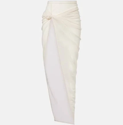 Rick Owens, Lilies Edfu maxi skirt, Women, Grey, US 10, Skirts, Materialmix