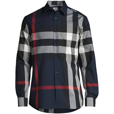Burberry Men's Slim Fit Check Cotton Shirt