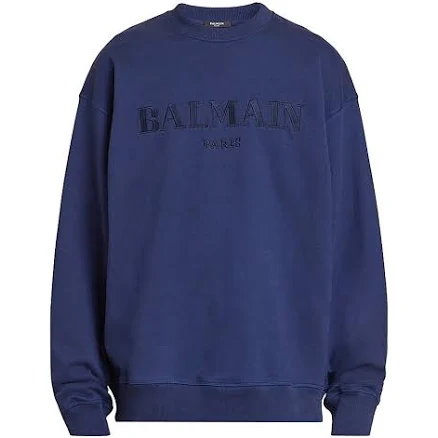 Balmain Men's Vintage Logo Cotton Sweatshirt