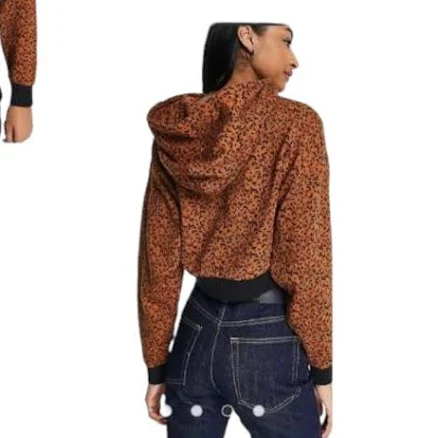 Levi's Women's Laundry Day Sweatshirt Hoodie - Leopard Print Sz S, M