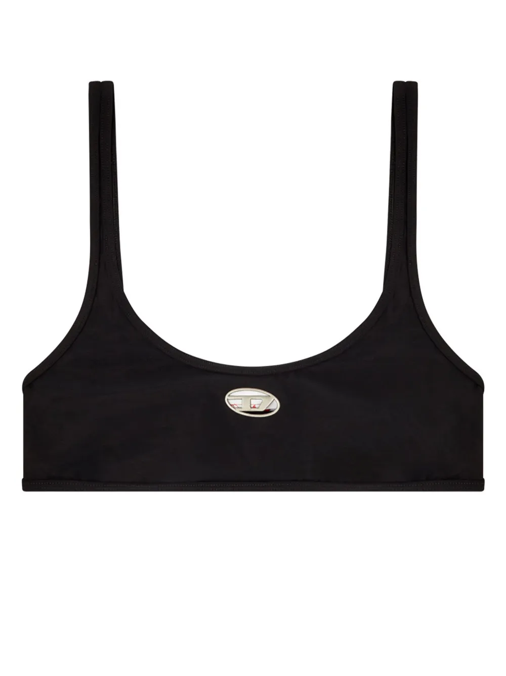 Logo-embroidered Ribbed Bra
