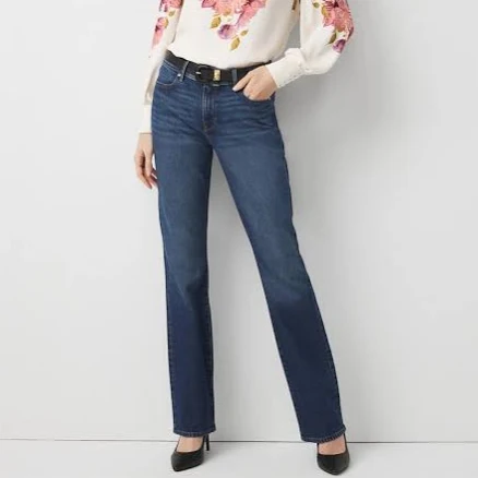 White House Black Market Women's Rigid Stretch Mid-Rise Bootcut Jeans