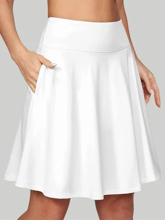 IUGA High Waisted Knee Length Skirt with Pockets