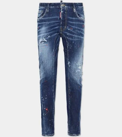 Dsquared2 Men's Tidy Biker Jeans with Paint Embellishments