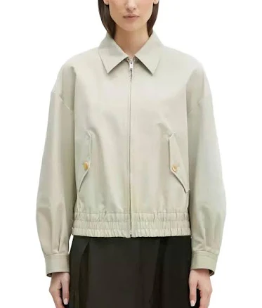 Undercover Tie-back Zip-front Women Jacket - Neutrals