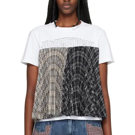 Andersson Bell Studded Pleats Hybrid T-shirt