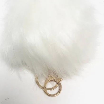 Faux Fur Ball Pompom Keychain